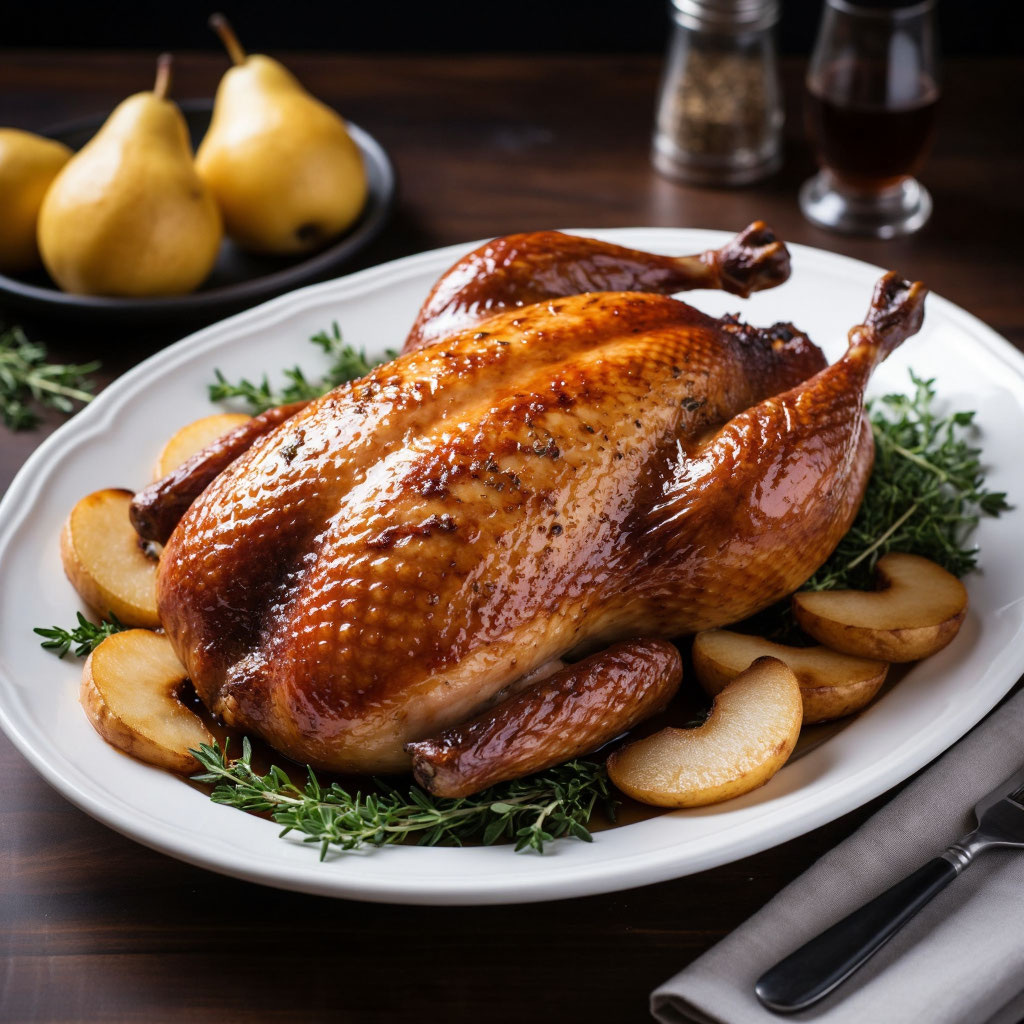 Утка с грушами в карамели: праздничный шедевр для новогоднего стола 🎄