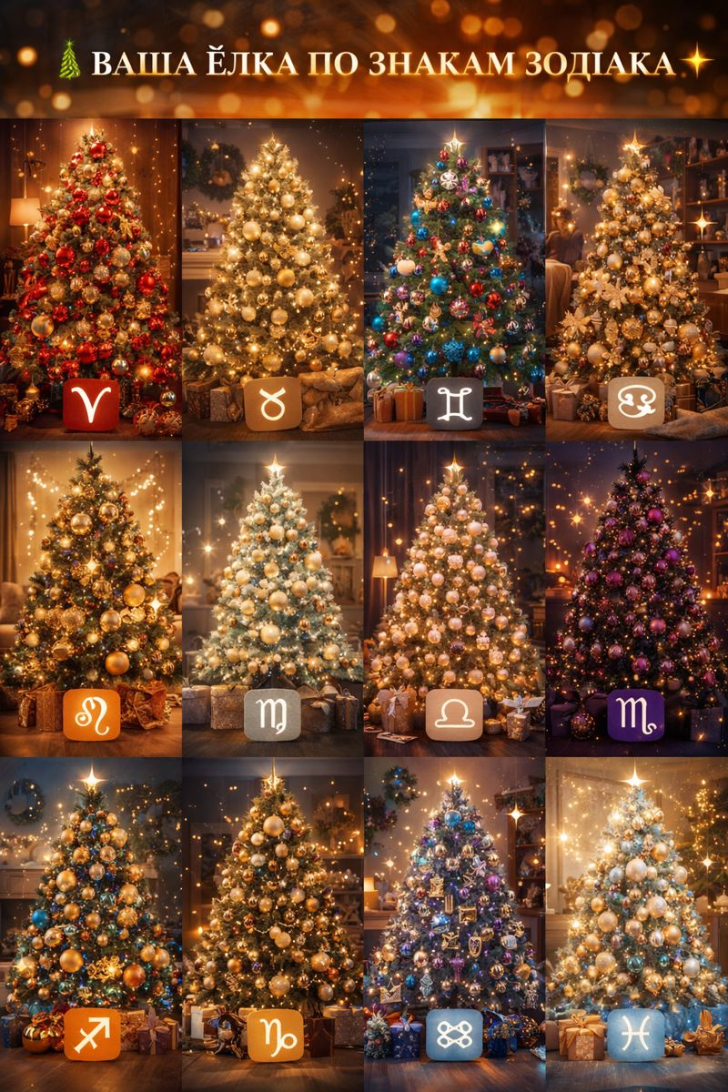 🎄 ВАША ЁЛКА ПО ЗНАКАМ ЗОДИАКА ✨