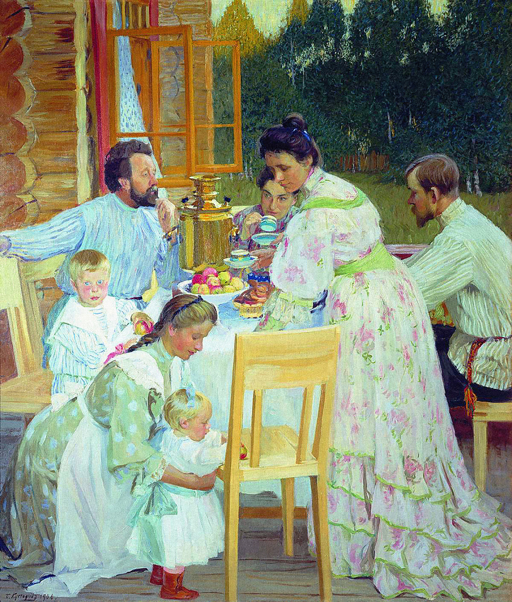 Борис Кустодиев. ''На террасе'', 1906 г.