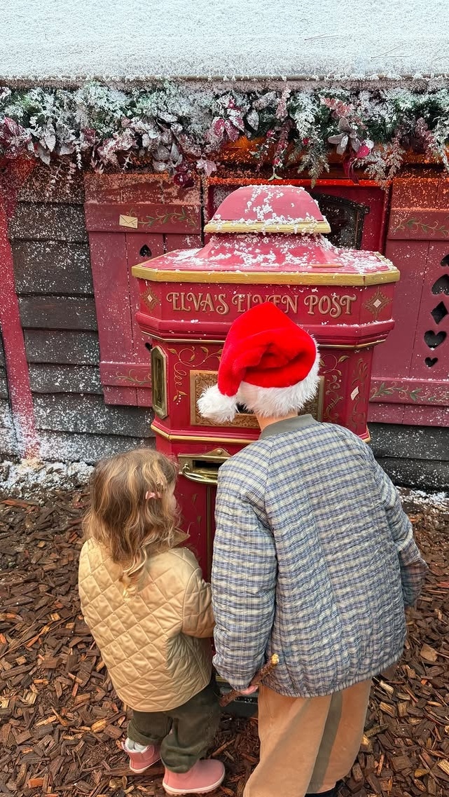    Роузи Хантингтон-Уайтли и Джейсон Стэйтем отвезли детей в рождественский паркСоцсети Роузи Хантингтон-Уайтли