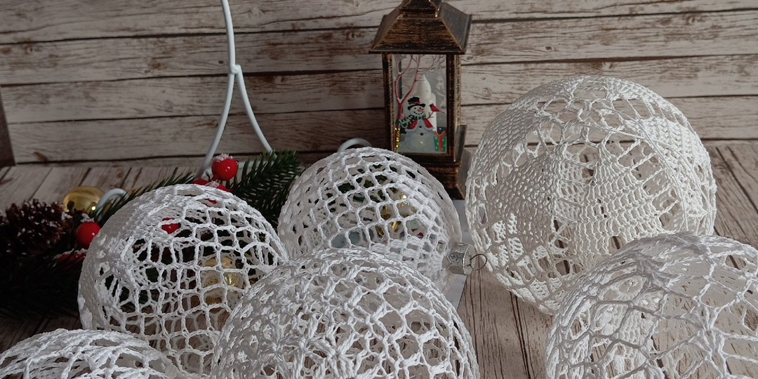 Новогодний шар крючком на елку (мастер класс)