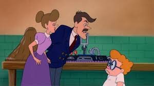 Нормин с директором и учительницой