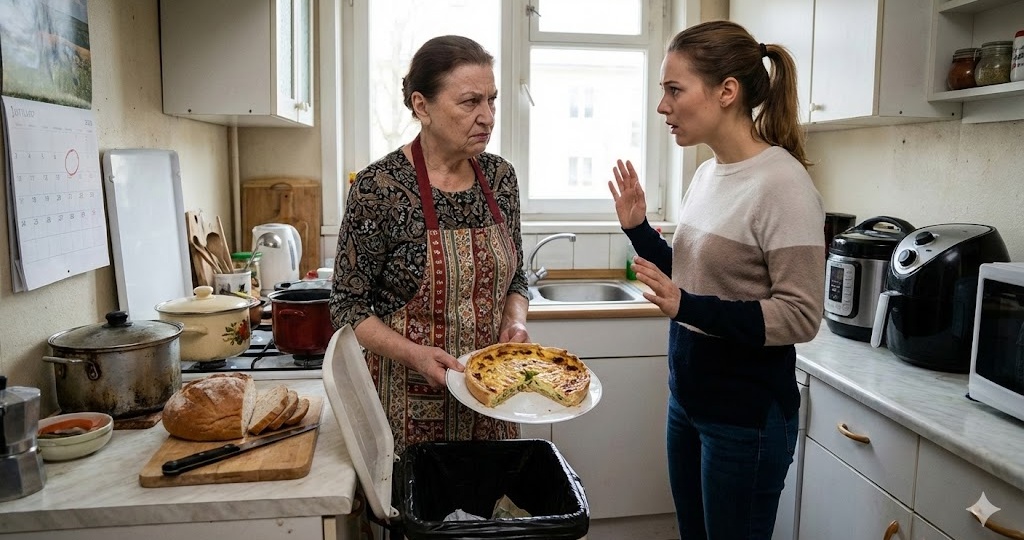 — Проснулась, соня? — буркнула свекровь, нарезая батон ломтями толщиной с кирпич. — Яйца будешь? Или опять что-то свое, «французское»?