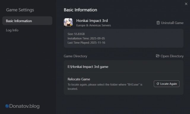    Объём памяти Honkai Impact 3rd на ПК