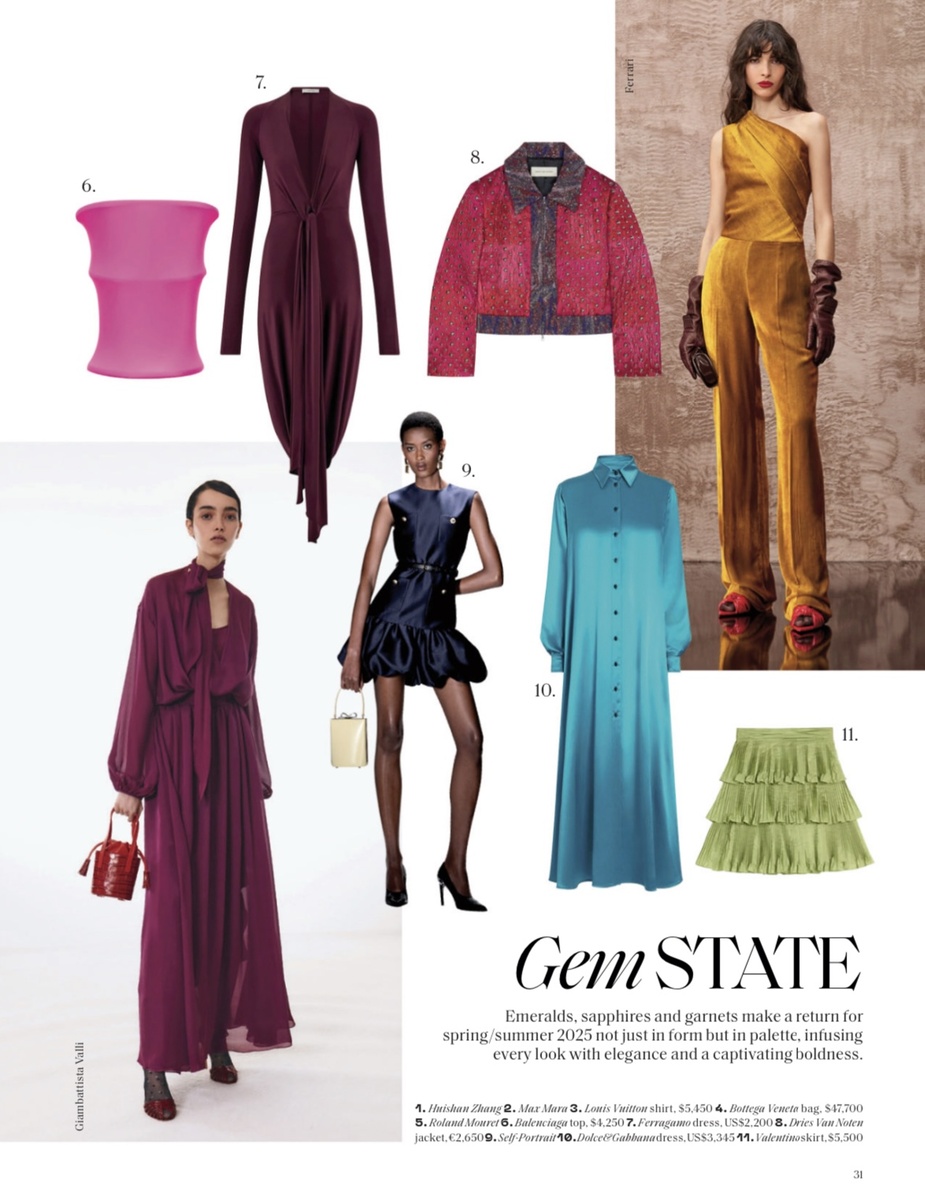 Vogue Singapore / July 2025. Коллаж, где показаны современные тренды