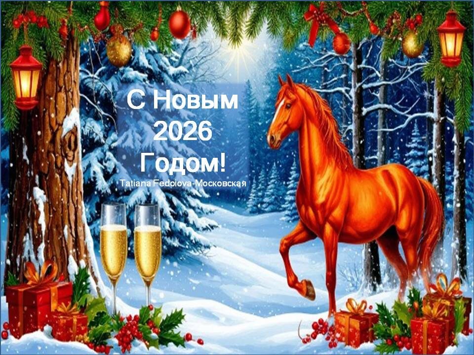 С Новым 2026 годом! Открытка от Татьяны Федотовой.