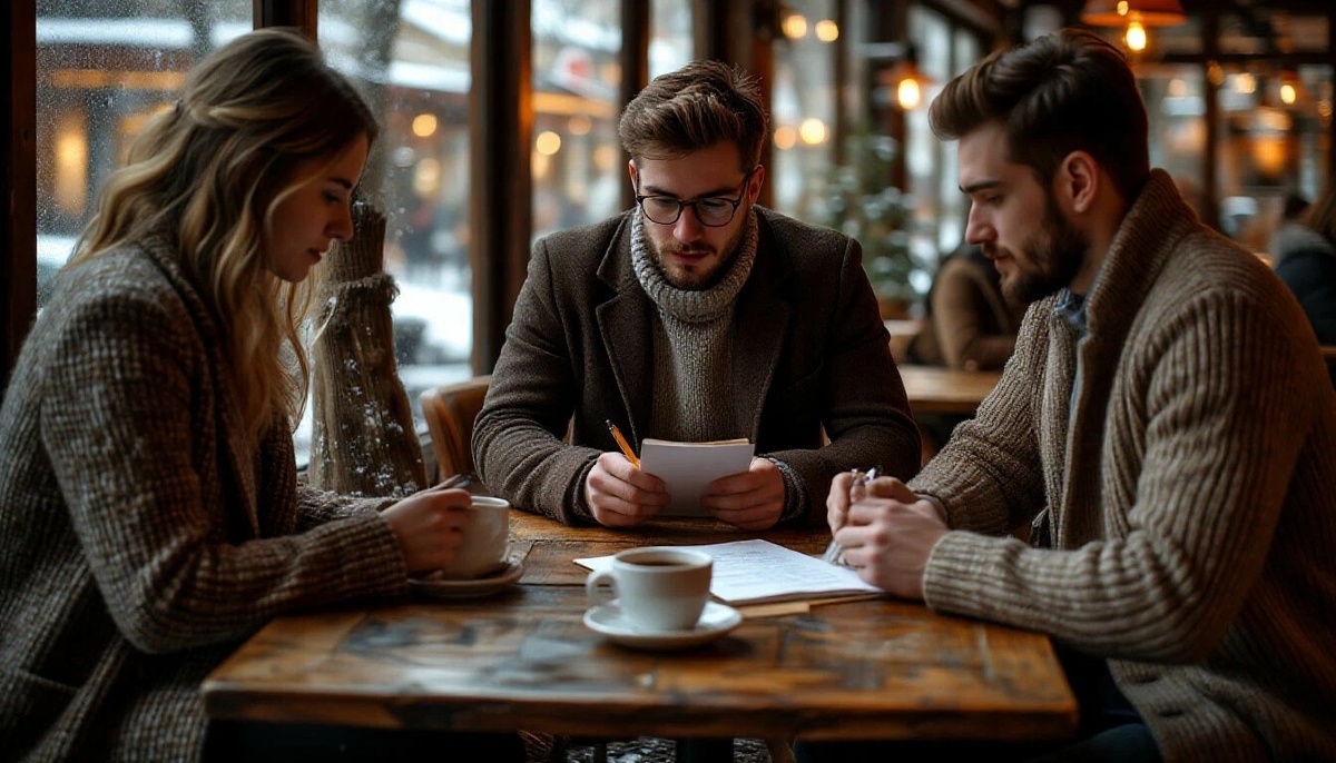 Рабочее совещание компании которая открылась недавно.