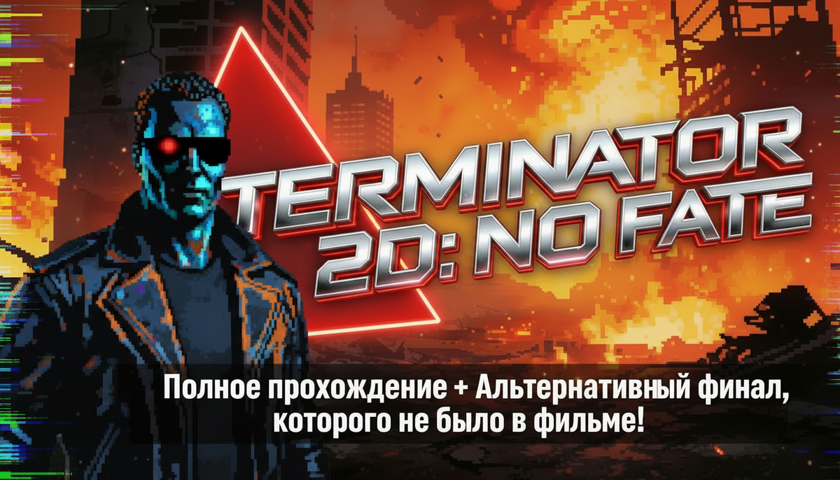 🤖 Прохождение Terminator 2D: No Fate + альтернативный финал сюжета | Терминатор 2Д