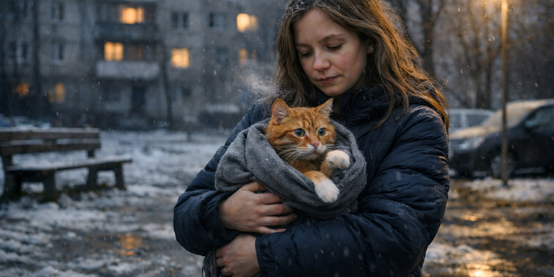 Сын кормил брошенного кота в подъезде. А я велела отнести его на улицу...