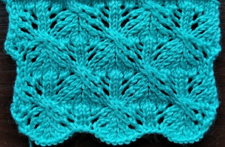 Лицевая сторона ажурного узора Снежинки