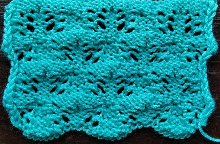 Изнаночная сторона ажурного узора Снежинки