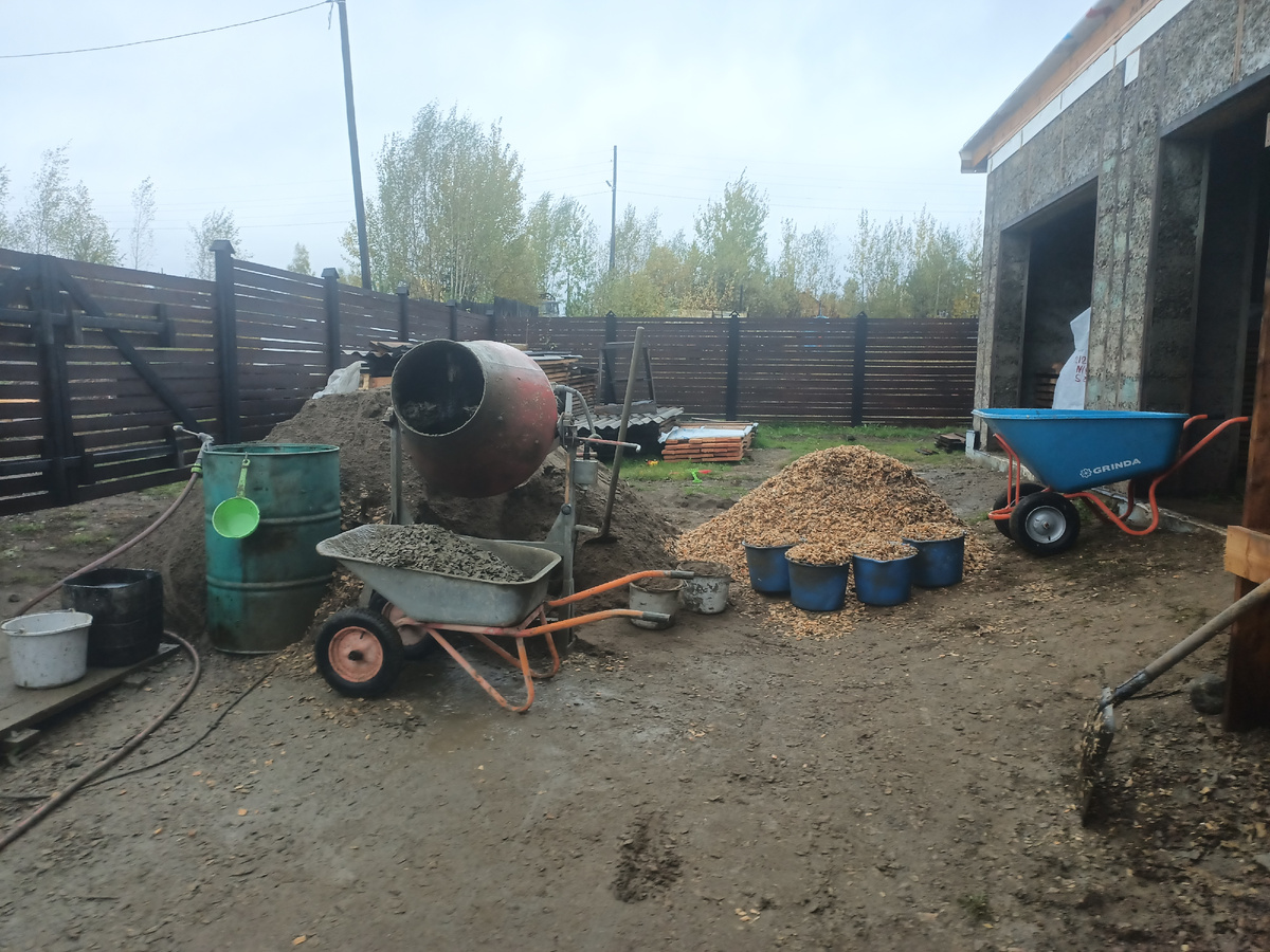 Рабочее место где производится арболит