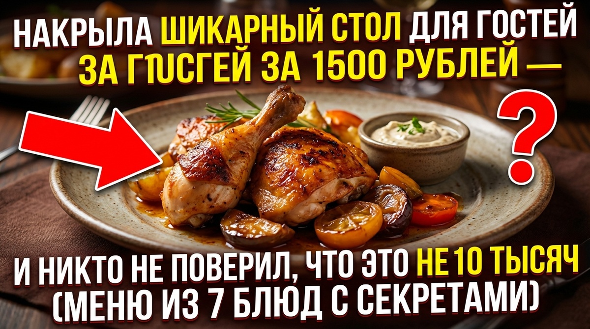 Накрыла шикарный стол для гостей за 1500 рублей — и никто не поверил, что это не 10 тысяч (меню из 7 блюд с секретами)