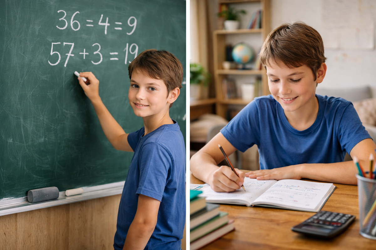 Учёба в школе и дома