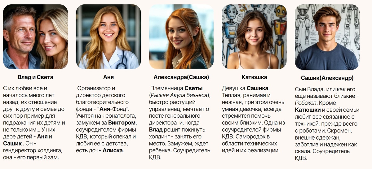 Краткое описание персонажей по состоянию на начало главы 7