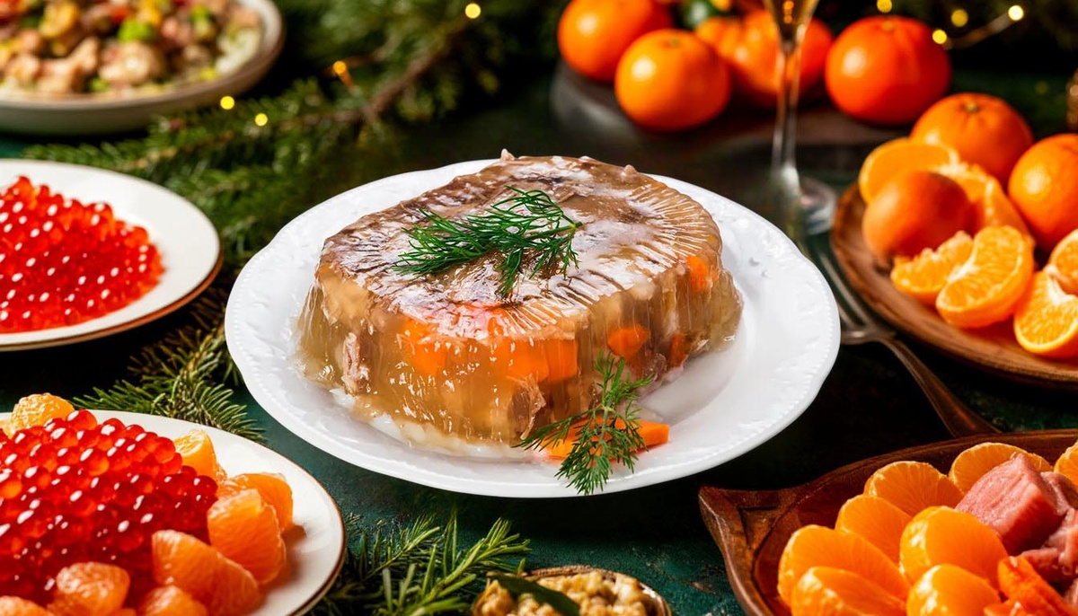 Холодец на новогоднем столе