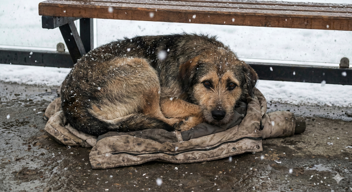 В этом взгляде — вся боль преданного существа. Он замерзал, голодал, но не смел нарушить приказ хозяина и уйти с поста.