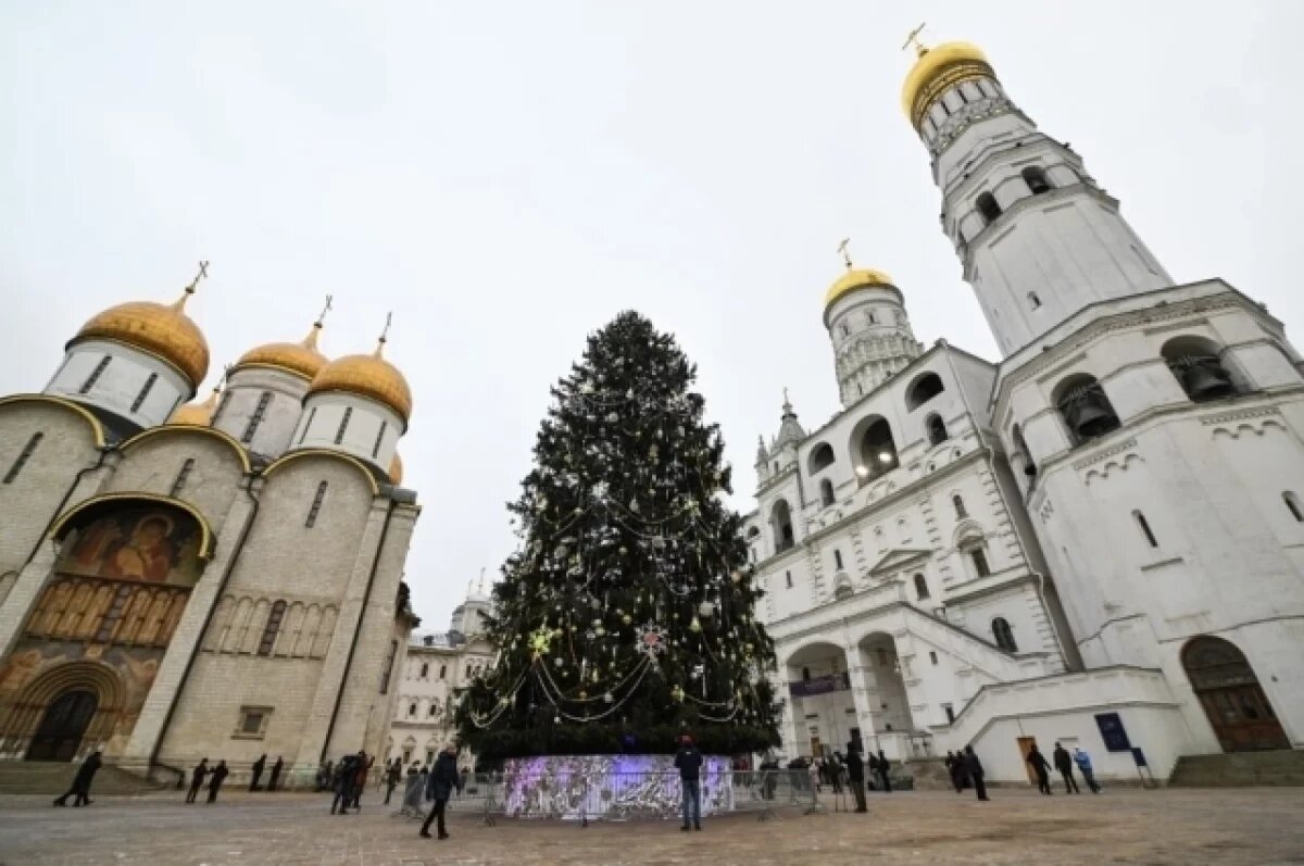    Главная ёлка РФ попала в топ-10 самых высоких новогодних деревьев в мире