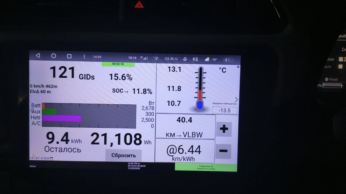 это уже вечером, перед зарядкой