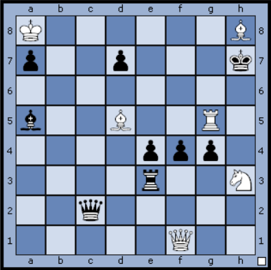 Мат в 2 хода, ход белых.