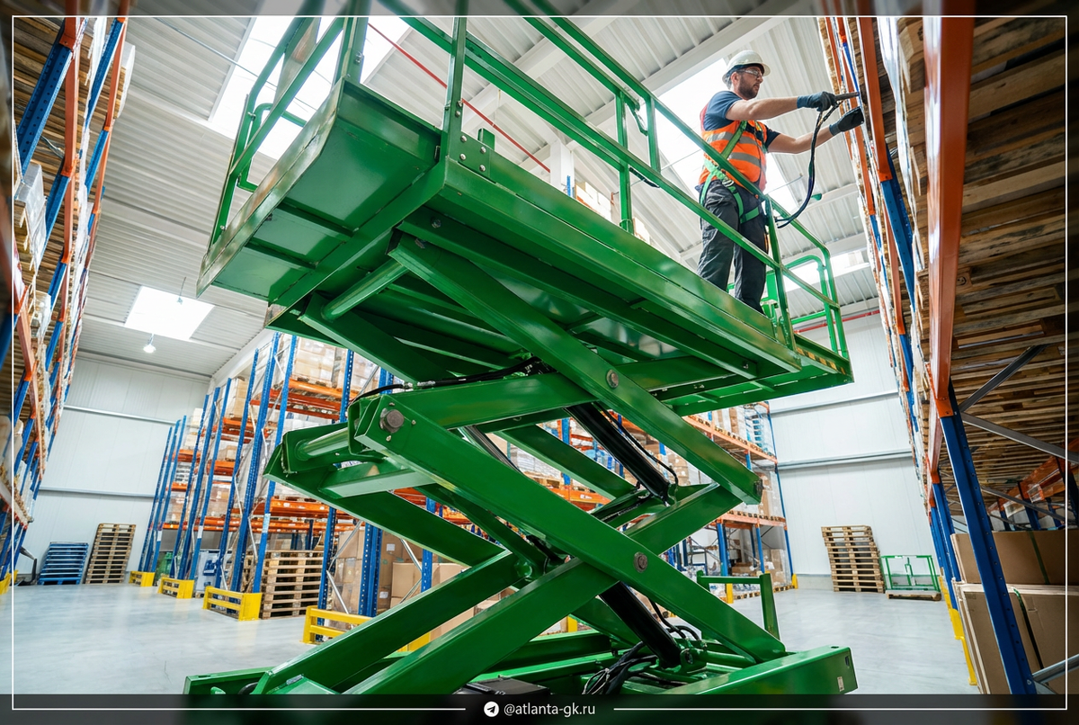    Выбор и покупка ножничного подъемника для складов Atlanta-gk