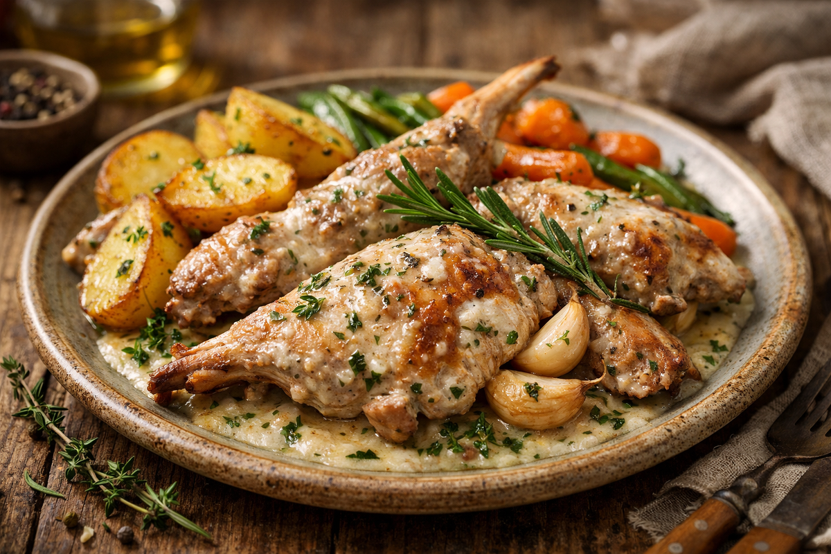 Кролик запеченный в духовке