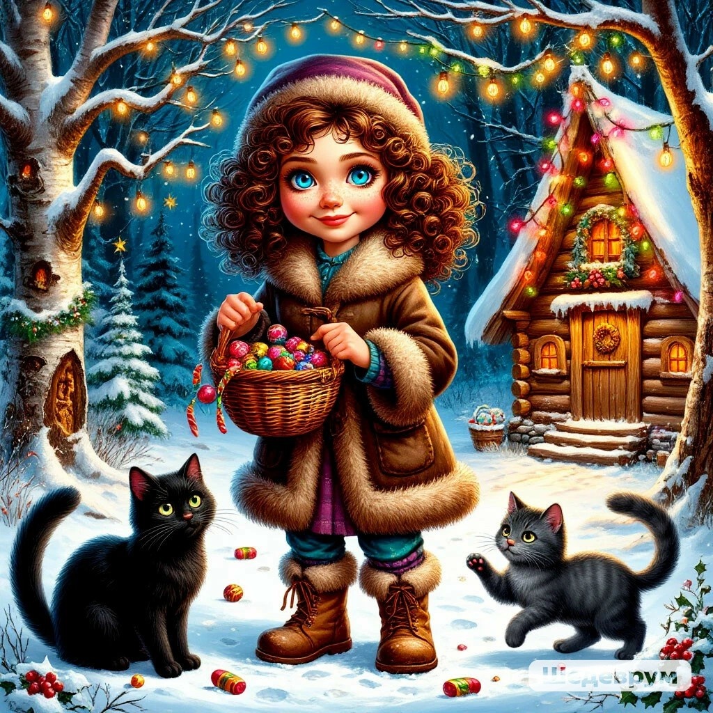 Баба Яга Аня и ее верные помощники Филя с Мусей поздравляют всех в Новым годом!!!