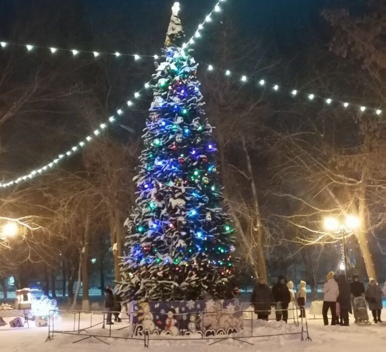    В Оренбурге открываются новогодние ёлки Антон Пичурин