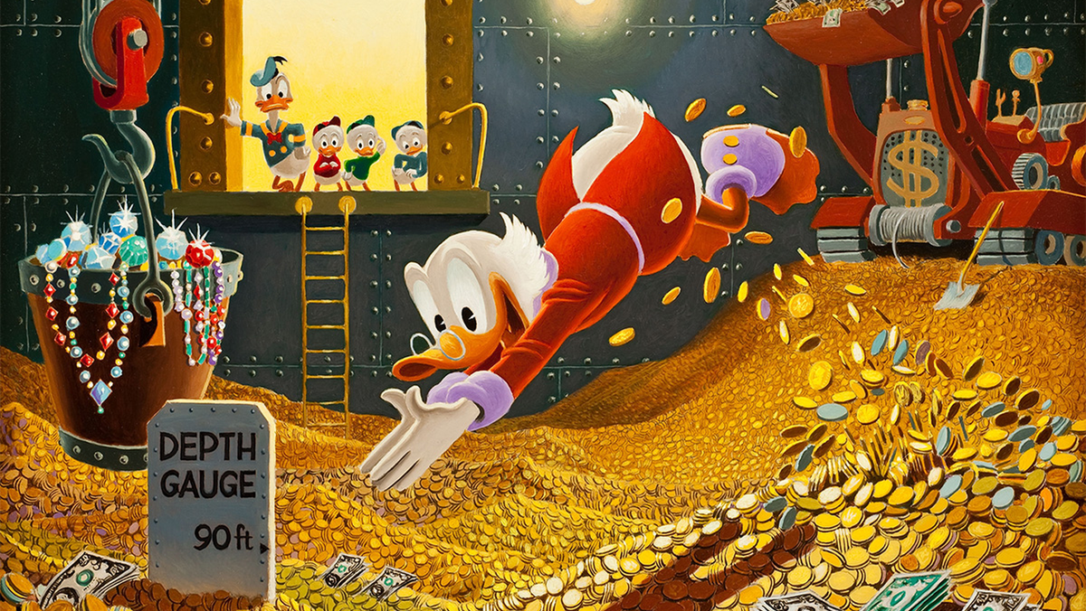 Сейф дядюшки Скруджа достаточно глубок и широк, чтобы вместить все его активы.