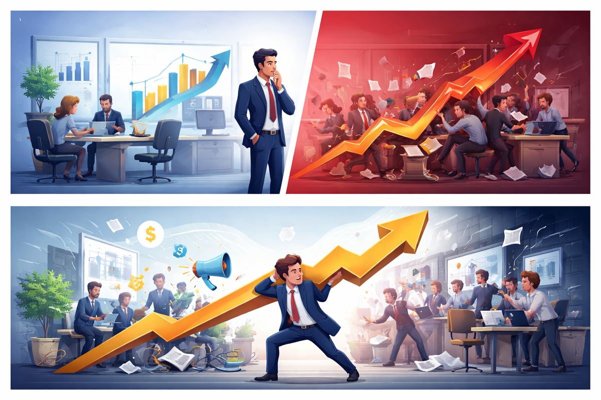 Маркетинг работает у малого бизнеса не потому, что он хороший. А потому что бизнес маленький и всё держится на ручном управлении. При росте это перестаёт работать.
И если маркетинг не становится системой, он неизбежно ломается.