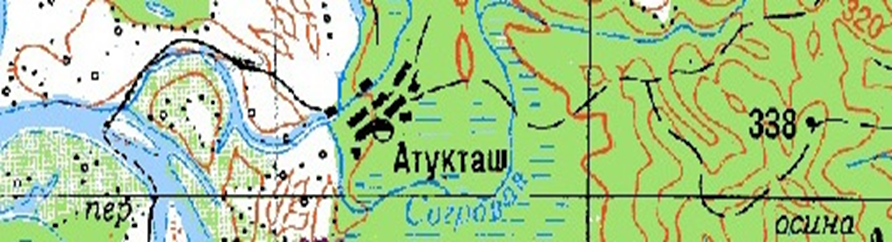 Фрагмент карты, 60-е годы.