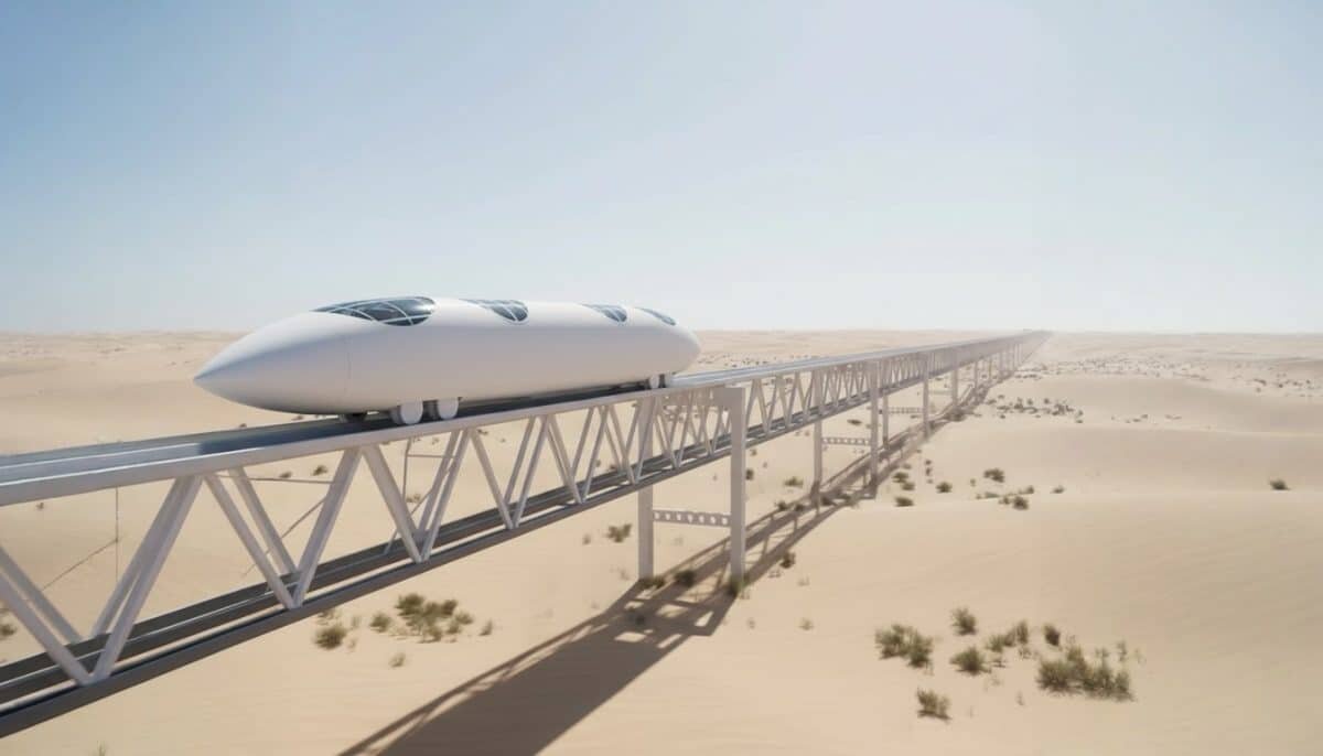    Как может выглядеть рельсовый беспилотник с раздвижным фюзеляжем / © UST Inc.