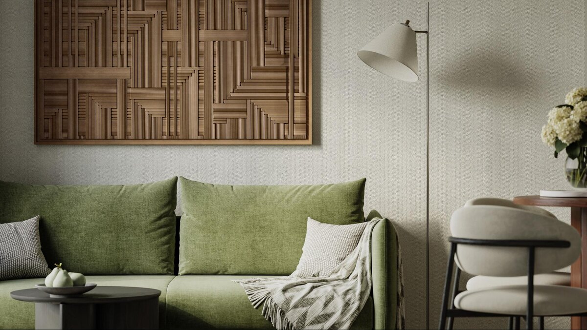 Обои в квартире с готовой отделкой от Самолет
