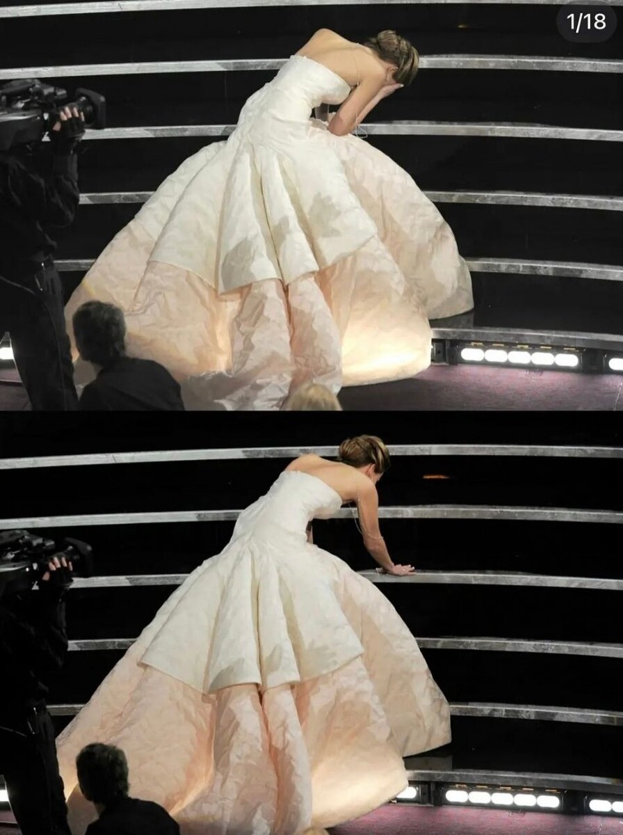    Падение Дженнифер Лоуренс в 2013 году на вручении наград Оскар