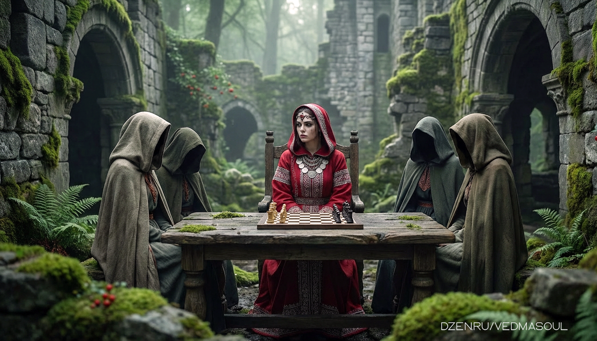 © Авторское изображение @vedmasoul. Cгенерировано ИИ. Порча, рассорка, ритуал, чистка