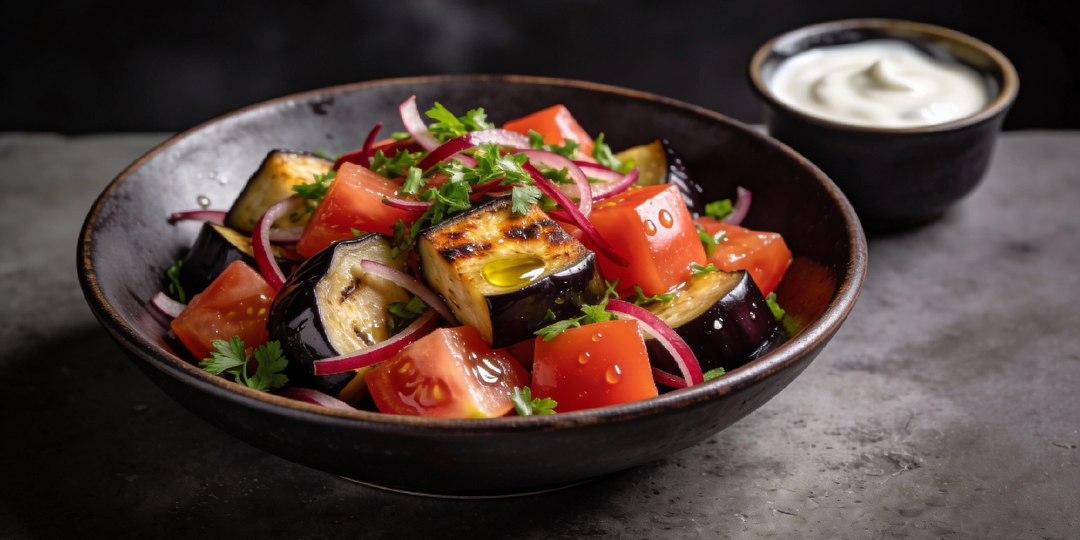 Вкусные баклажаны в аэрогриле: для тёплого салата с томатами