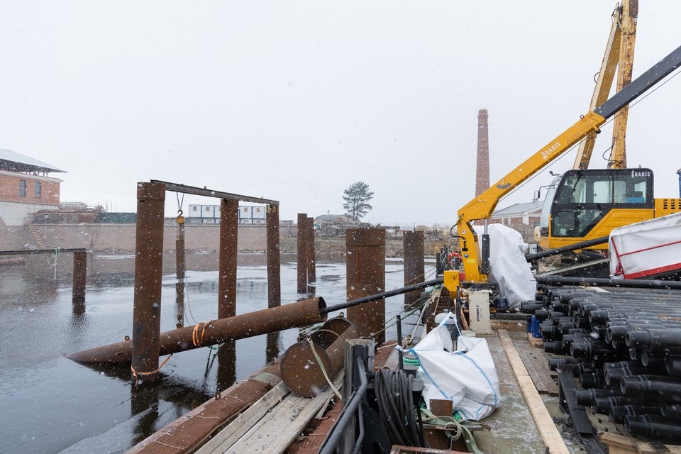    Финальной стадией станет прокладка коммуникаций до форта «Кроншлот». Фото: пресс-служба ГУП «Водоканал Санкт-Петербурга»