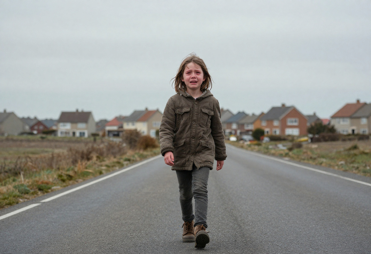 Выжила лишь одна девочка, которую нашли на дороге. Фото создано нейросетью