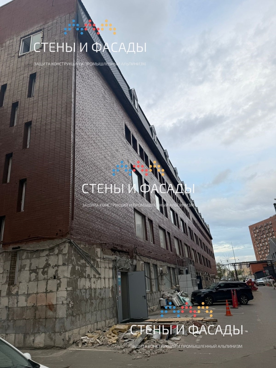 Ремонт кирпичных фасадов промышленных, административных и жилых объектах