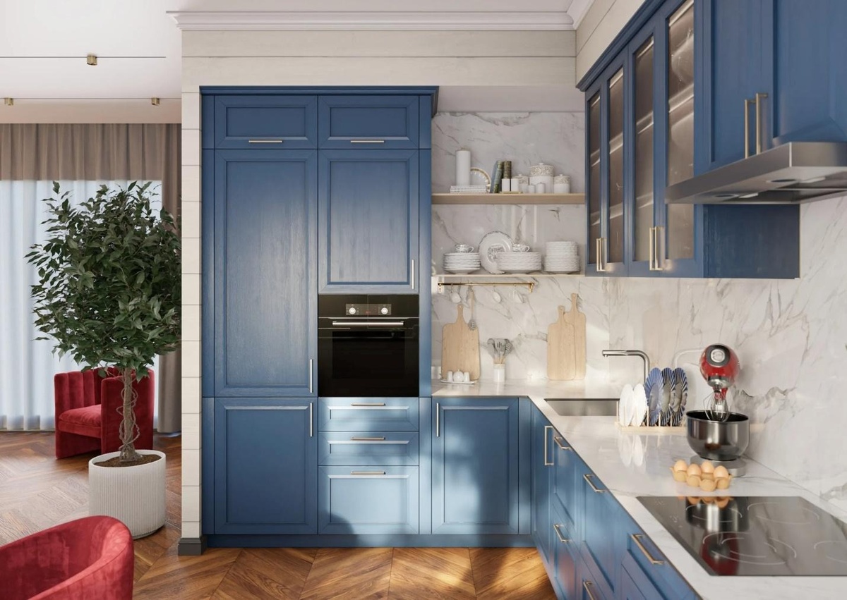 Угловая кухня Dolce vita из натурального дуба