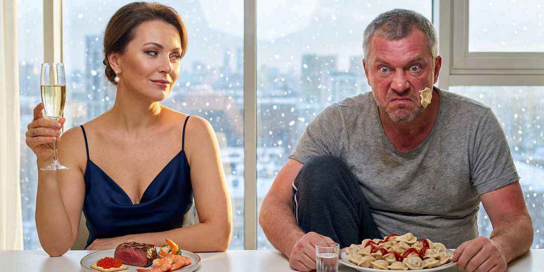 Муж отказался давать деньги на новогодний стол и я накрыла ужин только для себя