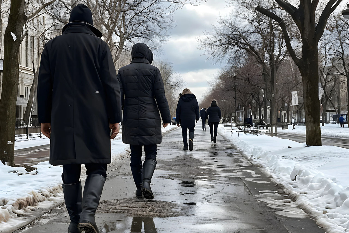 В Петербург на несколько дней пришла оттепель.  Фото: Изображение сгенерировано с помощью ИИ / Маргарита Неклюдова