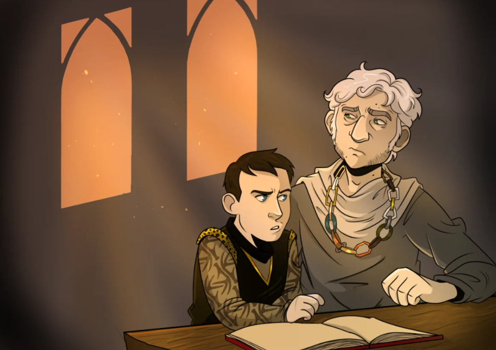 Юный Станнис и Мейстер Крессен