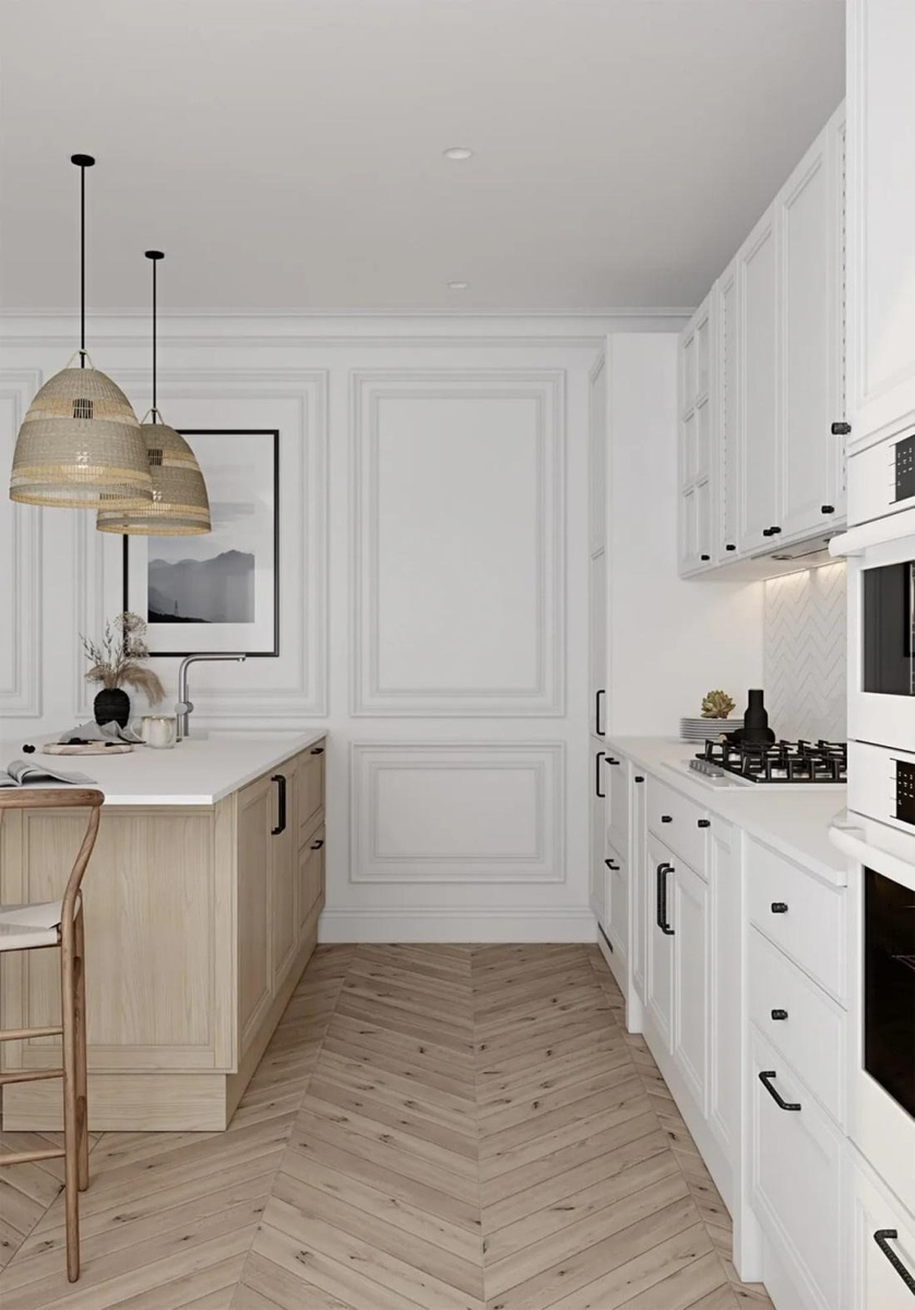 Кухня «Фортвуд» из ДСП, оклеенного шпоном ясеня