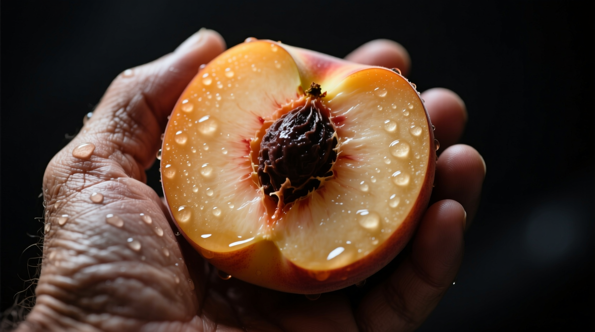 Спелый плод хранит внутри прочное ядро. Так и наша личность: внутренний стержень и внешняя гибкость создают целостность.