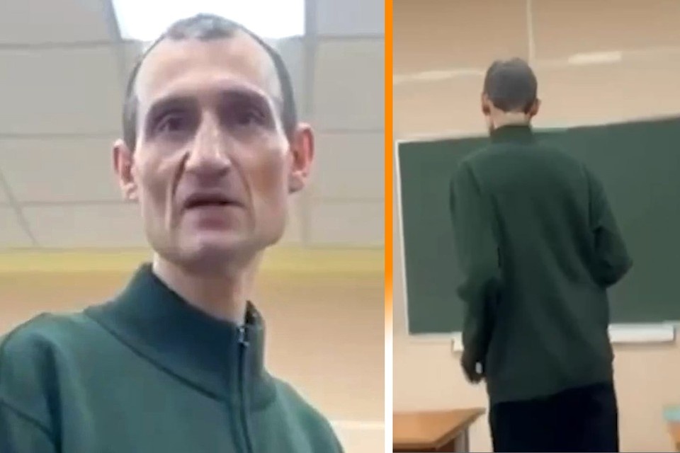    Несмотря на поток мата в свой адрес, учитель сумел удержать себя в руках и отошел от шумного ученика. Кадр из видео