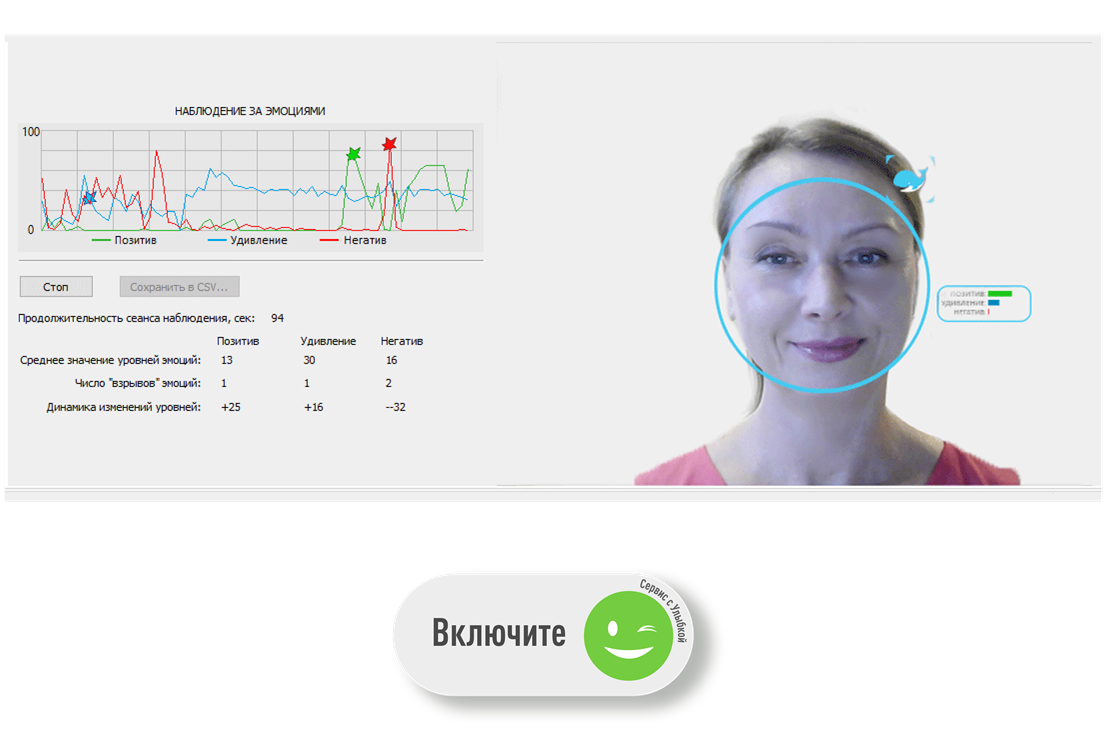 Интерфейс программы FaceWatch компании ПРОЛАН
