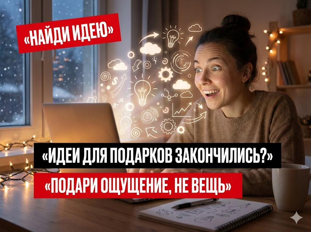 Вещи не радуют, «что-то полезное» забывается, а хочется подарить ощущение, а не предмет.