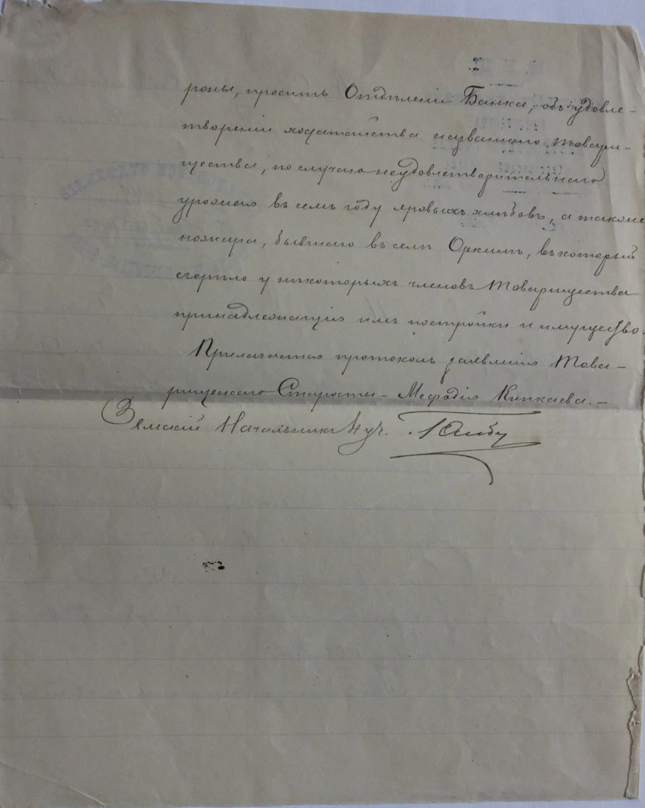 Обратная сторона документа