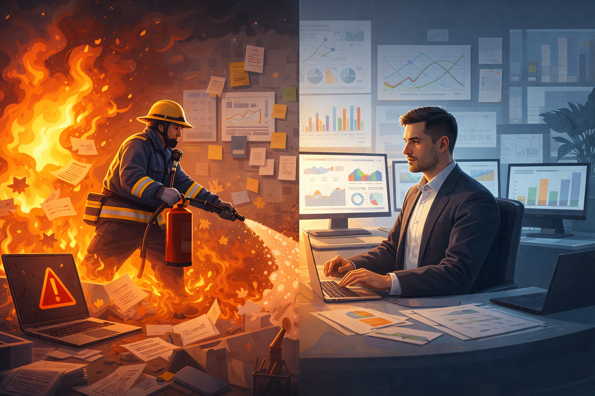 Пожары в бизнесе — это не проблема. Это симптом. Симптом того, что: решения принимаются реактивно; управление подменено героизмом; система не выстроена. Перестать тушить пожары — значит начать управлять не событиями, а причинами. И это всегда начинается не с команды,
а с решений собственника.